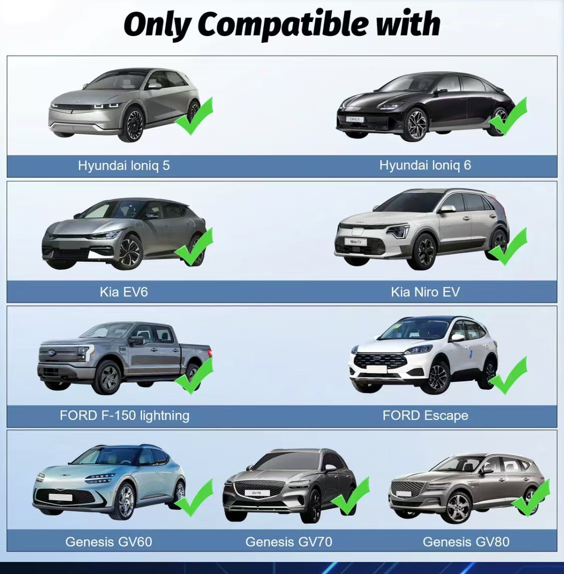 ChargeWell SAE J1772 V2L Connector｜16 Amp Max｜120VAC | Hyundai Ioniq 5 & Ioniq 6, Kia EV6 & Niro EV, Genesis GV60 & GV70 & GV80, Ford Lightning & Escape